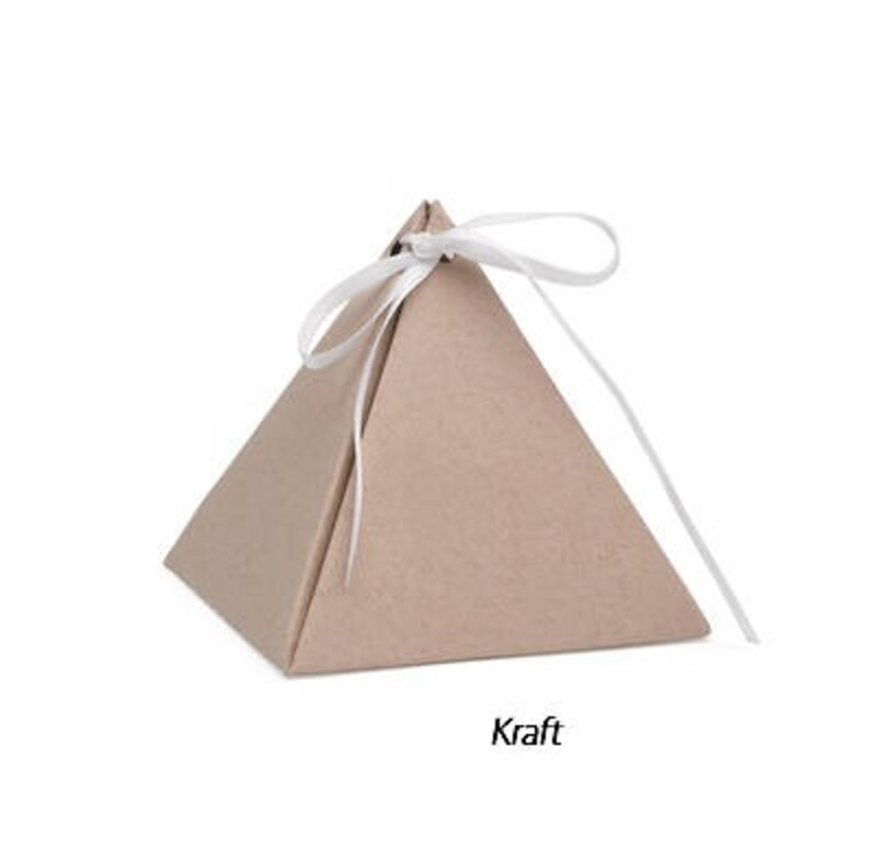 Solid Pyramid Wedding Favor Boxes Choose Color Pack of 25