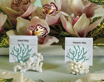 Faux Coral Place Card Holders (Pack of 8) Beach Wedding Supplies