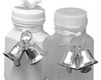 Tie On Silver or Gold Wedding Favor Bells (Pack of 24) DIY Favor Supplies Bubble Decorations Reception Christmas