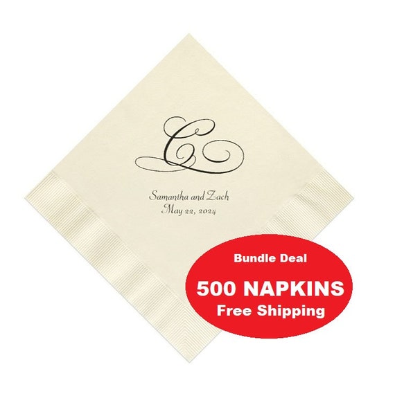 Personalized napkins for wedding deals