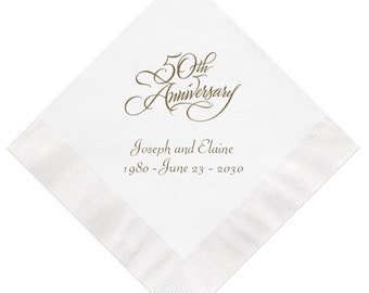 Napkins 25x25 2v 50 20pz Anniversary