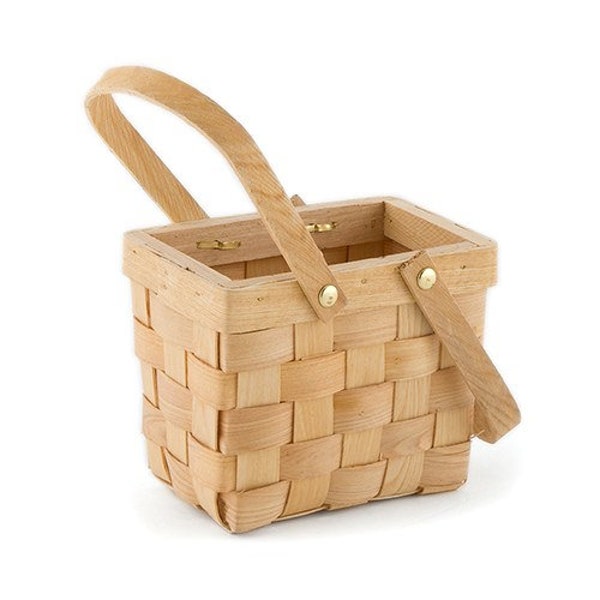 4 Medium Picnic Basket Favor Containers Holders Rustic Country