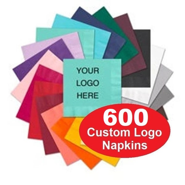 Custom Logo Napkins Etsy