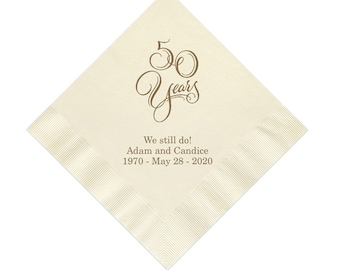 Napkins 25x25 2v 50 20pz Anniversary