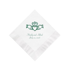 Claddagh Design Irish Celtic Wedding Napkins Personalized Set of 100 Reception Party Supplies