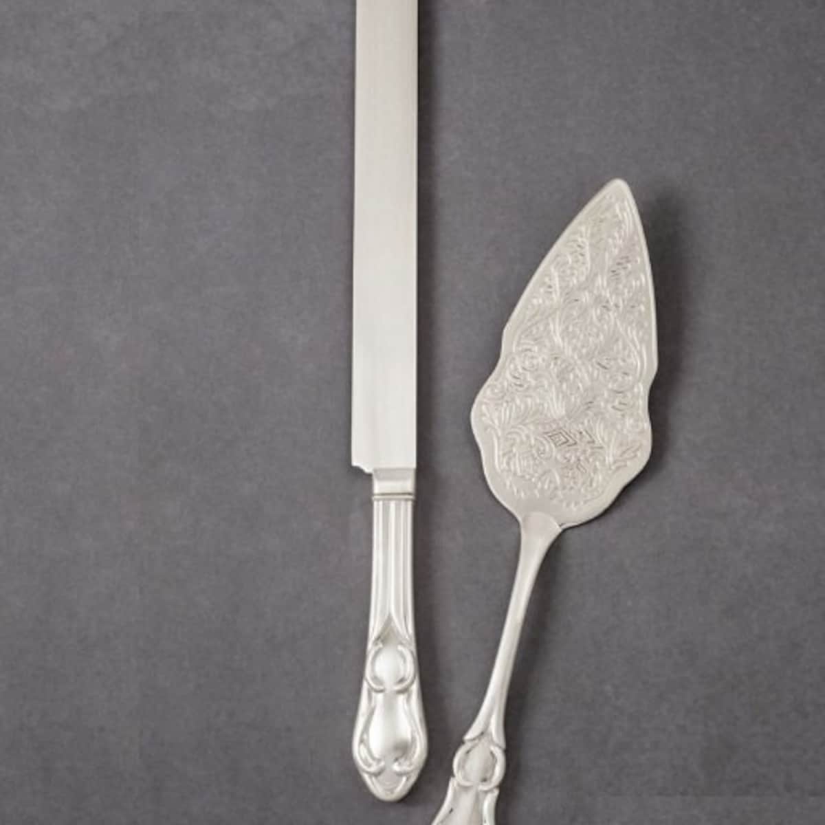 Custom Engraved Brushed Silver Wedding Cake Knife Set Wedding Accessories Bridal Personalized Server Free Shipping - Etsy