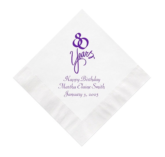 Sample party napkins