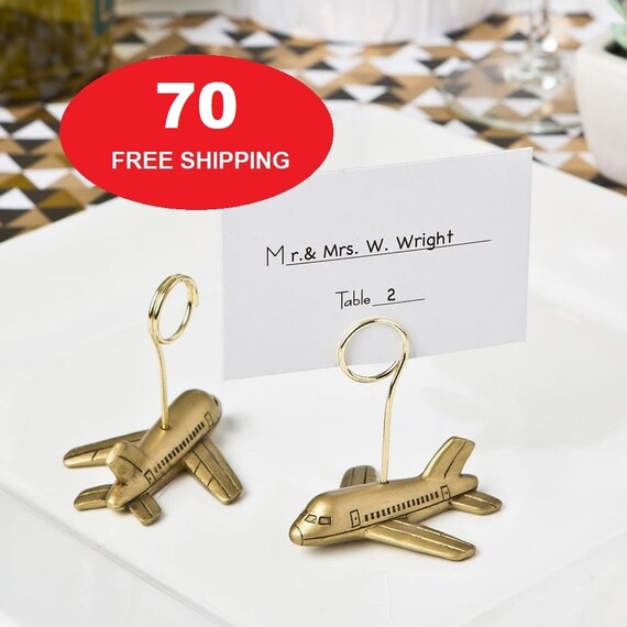 Airplane Travel Themed Wedding Place Card Holders pack of 70 Etsy