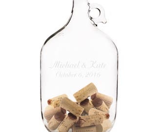 Personalized Wedding Guest Book Alternative Cork Bottle