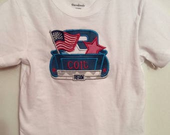 Fourth of July truck - Boy Fourth Of July Shirt - 4th Of July Boy Shirt - Patriotic Truck For Boys