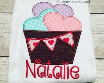 Valentine Shirt For Girls - Girl Valentine Shirt - Valentine's Day Shirt - Basket of Hearts - Heart Shirt For Girls