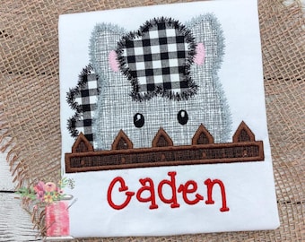 Horse Shirt - Boy Horse Shirt - Horse Boy Shirt- Horses - Farm - Horse Applique - Embroidery - Barnyard Birthday
