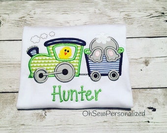 Easter Shirts For Boys - Boy Easter Shirt - Easter Train Shirt - Easter - Train - Easter Bunny Train