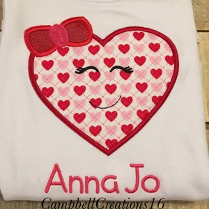 Valentine Shirts for Girl Girl Valentines Day Shirt Valentine's Day Shirt Heart Shirt For Girls Girl Heart Shirt Heart Valentine image 3