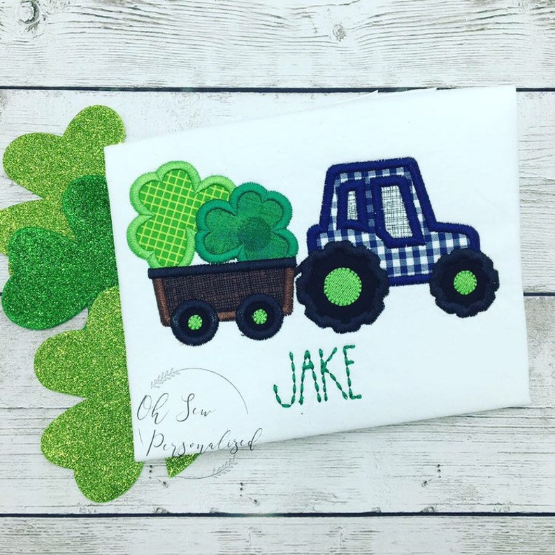 Loads of Luck St Patricks Day Tractor Clover Toddler//Kids Long Sleeve T-Shirt