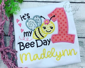 It's My Bee Day - Bee Birthday Shirt - First Birthday - Bee Day Shirt - First Bee Day - Bumble Bee Birthday Shirt - Girl Bee Birthday Shirt