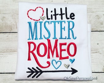 Little Mister Romeo Shirt - Valentine Shirts For Boys - Boy Valentine's Day Shirt - Valentine's Day Shirt For Boys - Boy Valentine - Romeo