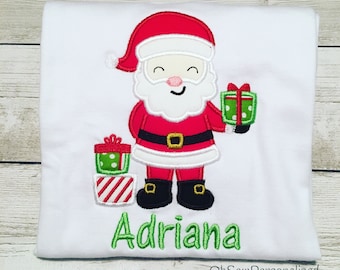 Santa Christmas shirt - christmas shirts - christmas shirt for girls - Christmas shirt for boys - santa shirt