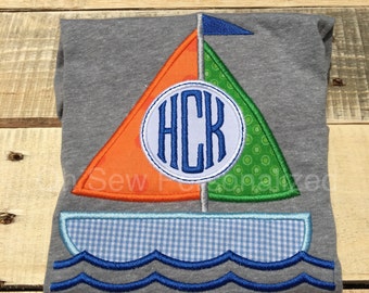 Sail boat shirt for boys - summer shirt for boys - sail boat shirt - beach shirt for boys
