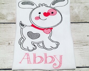Valentine's Day Shirts For Girls - Girl Valentines Shirt - Valentine Girl Shirt - Valentine Puppy Shirt For Girls - Valentine Shirt