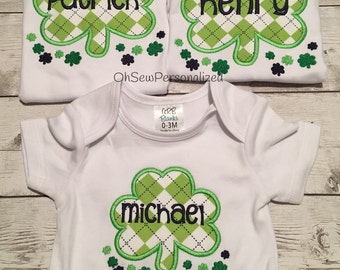 St Patricks Day shirt - four leaf clover shirt - boy st patricks day shirt - st patricks day shirt for boys - st patricks day