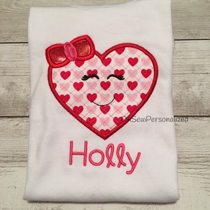 Valentine Shirts for Girl Girl Valentines Day Shirt Valentine's Day Shirt Heart Shirt For Girls Girl Heart Shirt Heart Valentine image 1