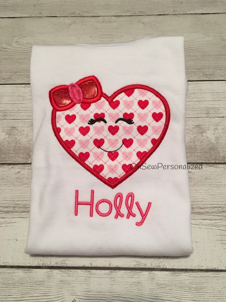 Valentine Shirts for Girl Girl Valentines Day Shirt Valentine's Day Shirt Heart Shirt For Girls Girl Heart Shirt Heart Valentine image 1