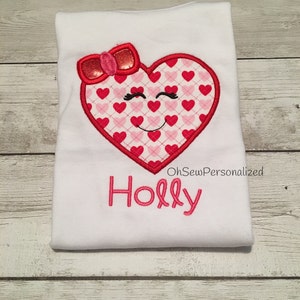 Valentine Shirts for Girl Girl Valentines Day Shirt Valentine's Day Shirt Heart Shirt For Girls Girl Heart Shirt Heart Valentine image 2