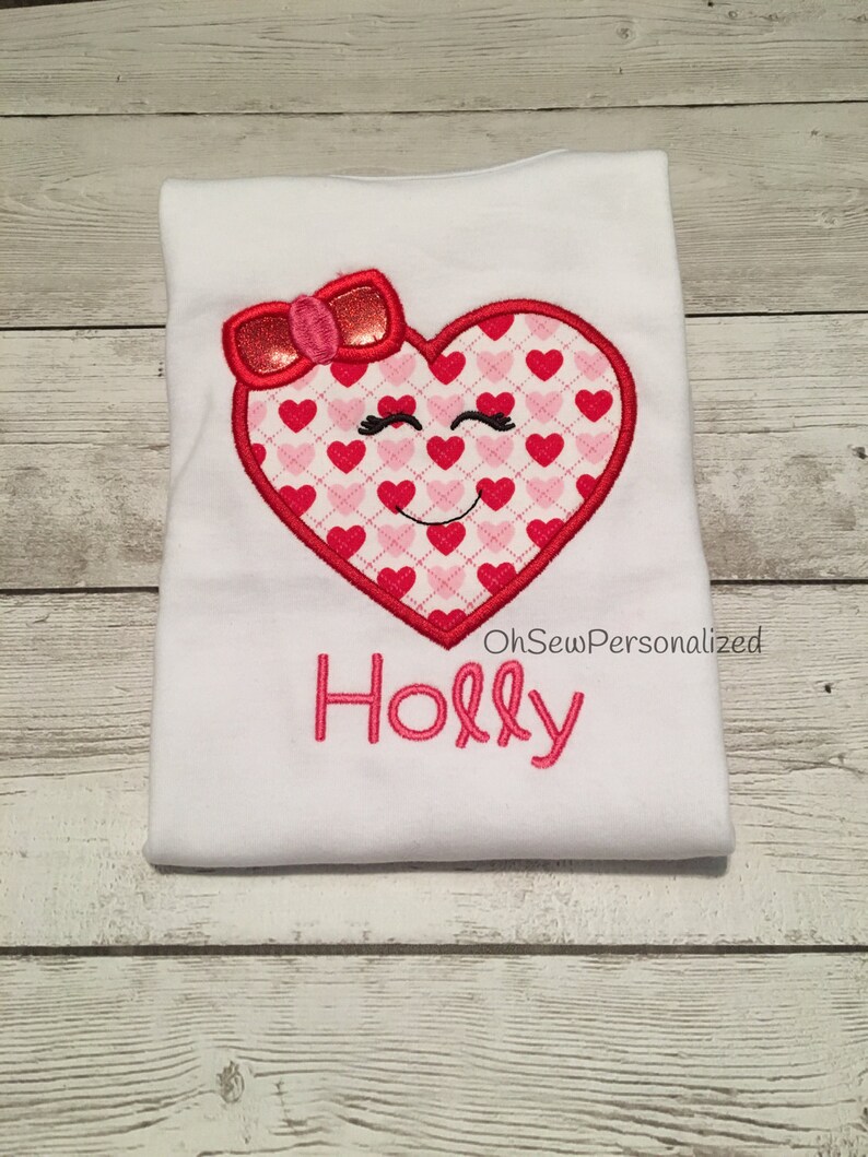 Valentine Shirts for Girl Girl Valentines Day Shirt Valentine's Day Shirt Heart Shirt For Girls Girl Heart Shirt Heart Valentine image 2