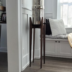 Berkey water filter stand floor model solid hardwoods, also fits British Berkefeld, Boroux and others handmade with our original MCM design.