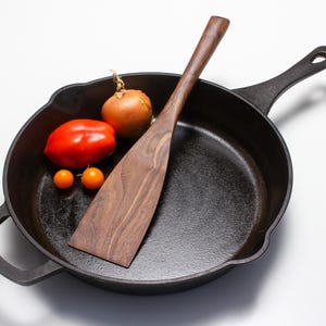Handmade Wooden Kitchen Spatula, Maple Cherry Walnut, Food Safe Finish