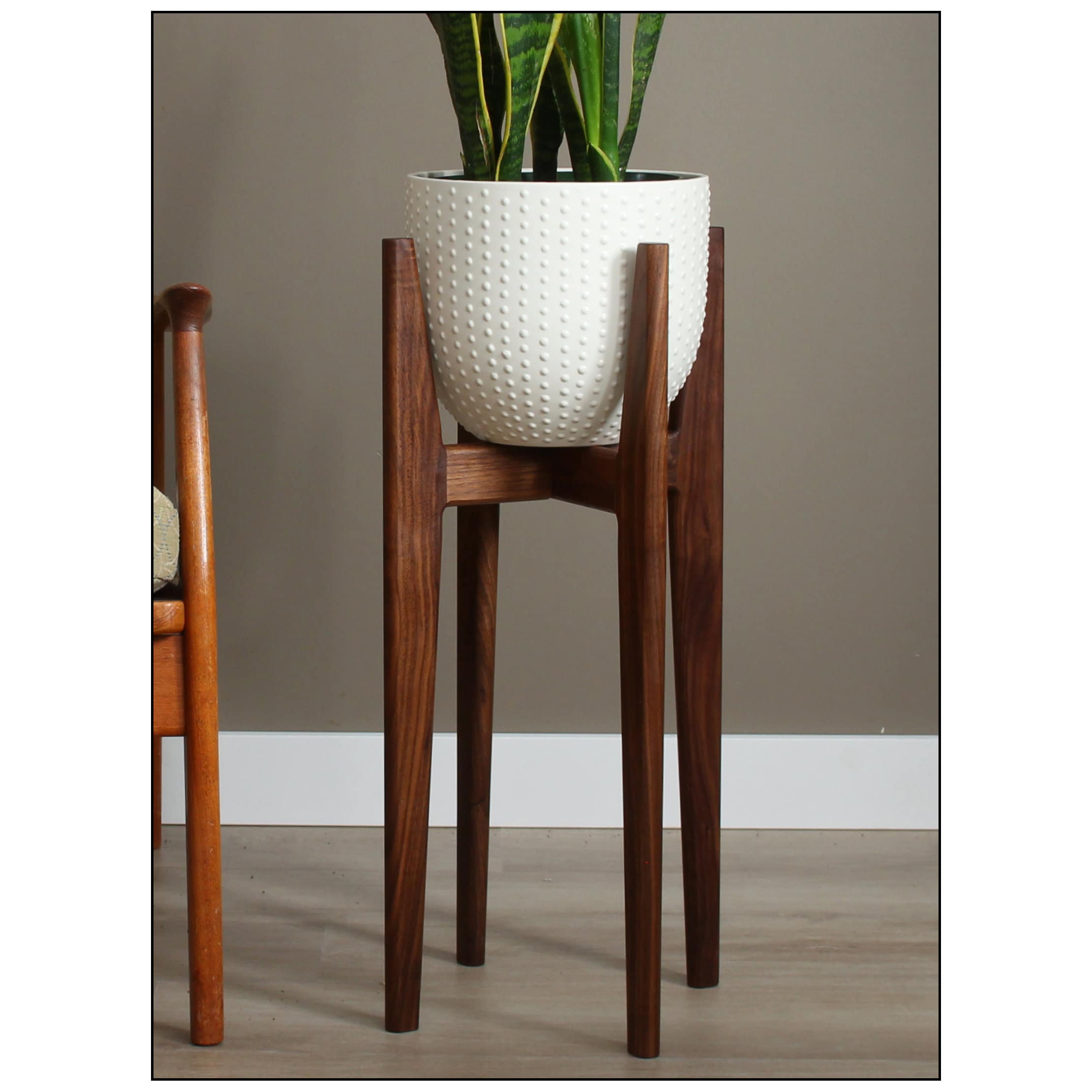 Tall Indoor Plant Stand Handmade From Solid Hardwood, Pot Not Included, Our  Original Mid Century Style Design Made in Canada - Etsy