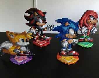 LAST STANDS LEFT!- Hama Bead Pixel Art Sonic the Hedgehog, Tails the Fox, Knuckles the Echidna and Shadow the Hedgehog Inspired Stands