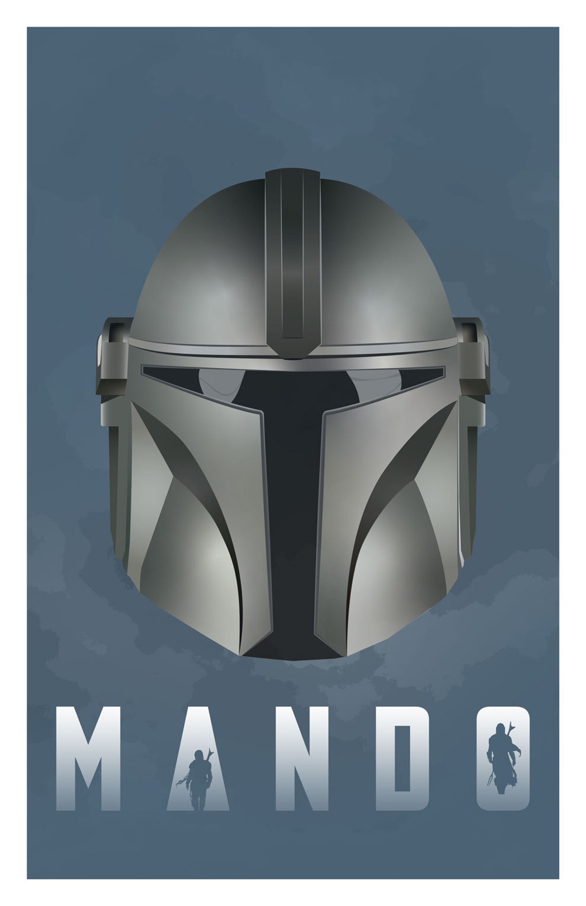The Mandalorian Helmet Star Wars Poster, DIGITAL DOWNLOAD, 11x17 Etsy
