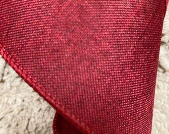 Grosgrain Ribbon Colors Cranberry OR Navy with White StitchingAssorted YardagesCraft Supplies*