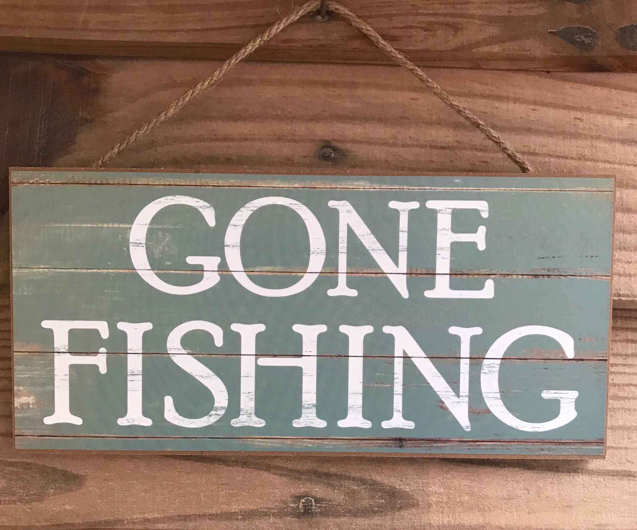 Gone Fishing Sign, Wood Sign, Fishing Love, Fishing Decor, Rustic
