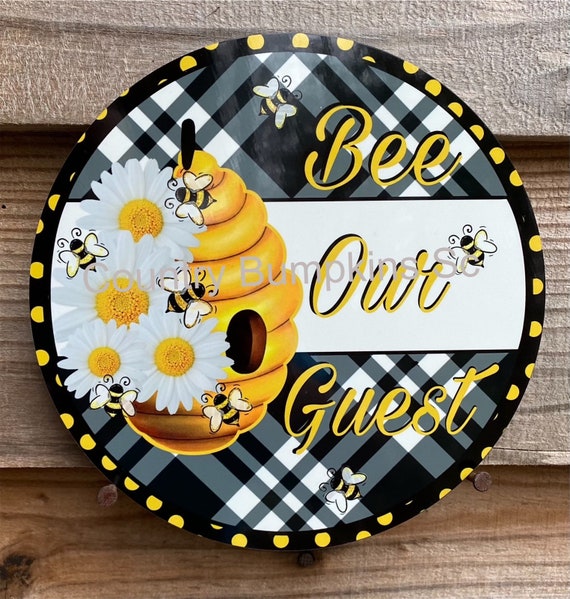 Hello Bumble Bees wood Sign wreath supplies craft supplies wreath sign wreath decor wreath embellishments summer decor wreath center Hello Bumble Bees wood Sign wreath supplies craft supplies wreath sign wreath decor wreath embellishments summer decor wreath center