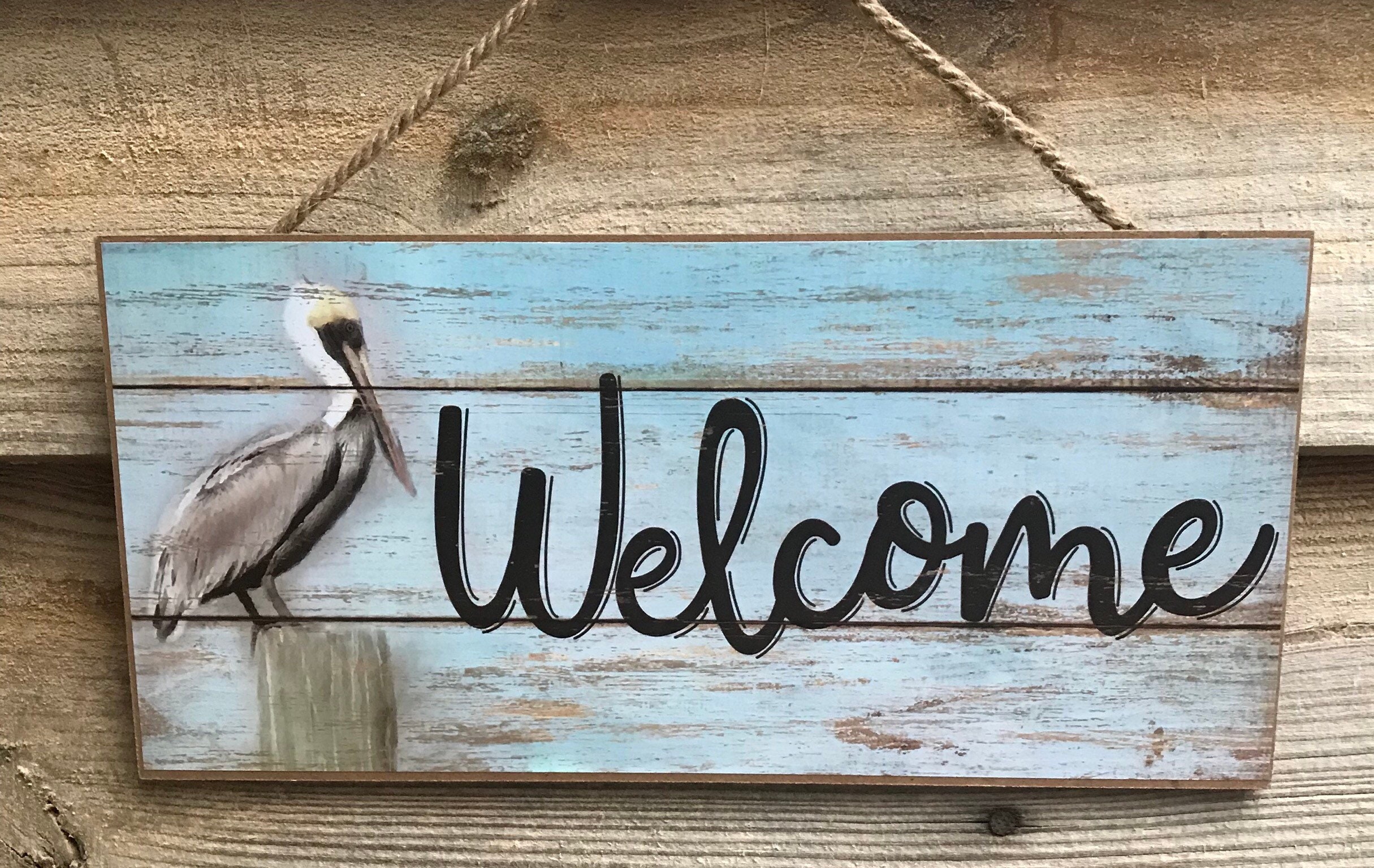 Welcome sign wreath attachment wreath decor wreath supplies | Etsy