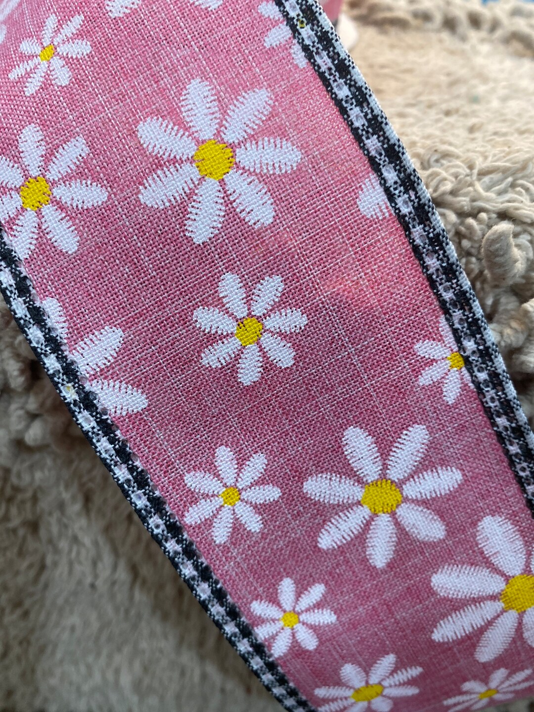 Daisy Ribbon Wreath Ribbon Wreath Supplies Wreath Attachment Ribbon