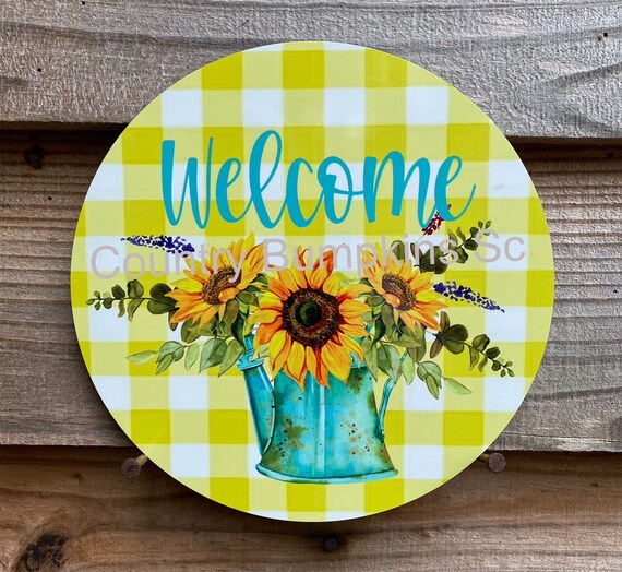 Welcome Sign Farmhouse Decor Wreath Sign Wreath Attachment | Etsy