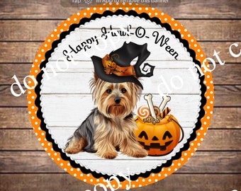 Happy howl o ween wreath sign wreath attachment wreath supplies craft supplies metal sign