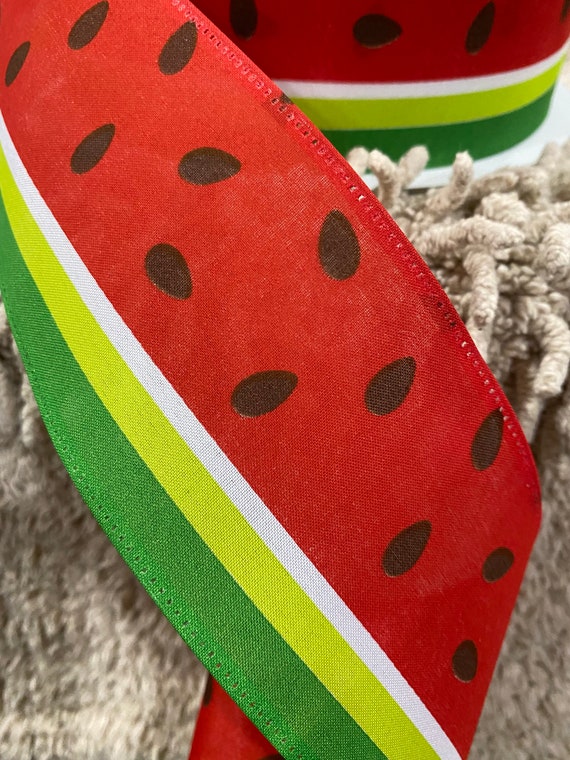 Watermelon Ribbon Summer Ribbon Craft Ribbon Craft Supplies Etsy
