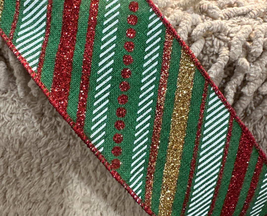 Christmas Ribbon Wreath Ribbon Wreath Supplies Ribbon Craft Etsy