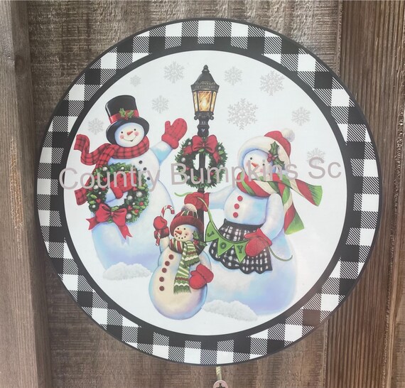 Snowman sign farmhouse decor wreath sign wreath attachment wreath supplies  craft supplies metal sign wreath