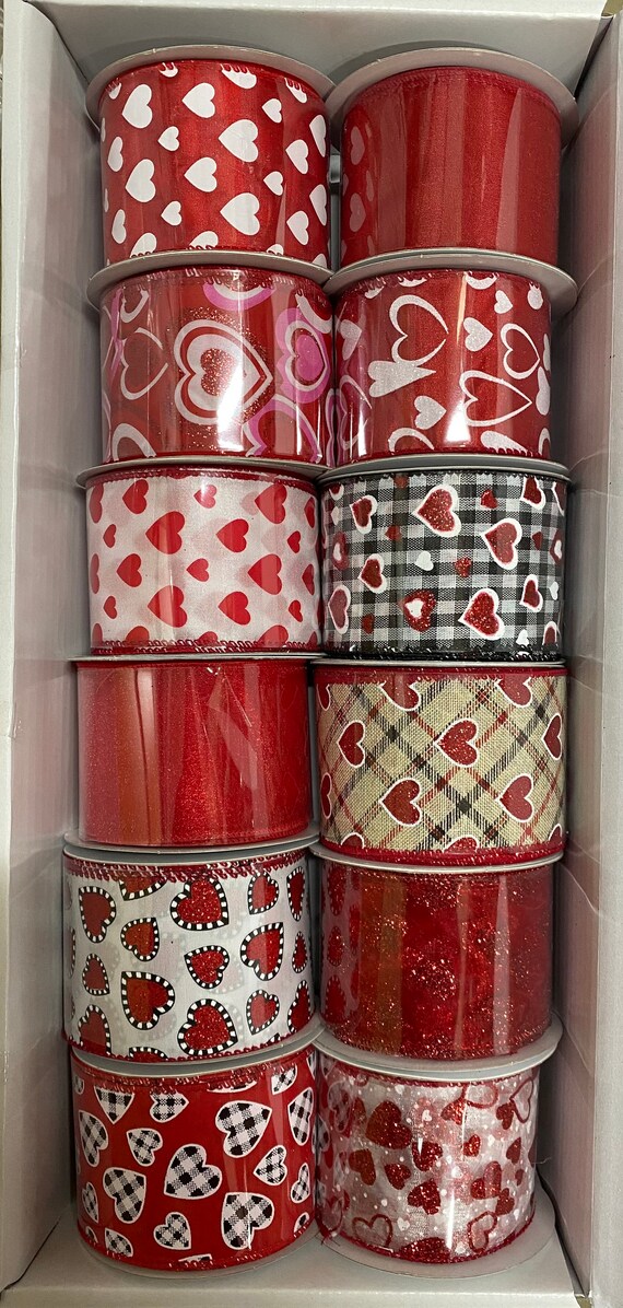 Ribbon wreath attachment wreath supplies craft supplies wreath ribbon craft ribbon ribbon assortment spring ribbon Valentines ribbon