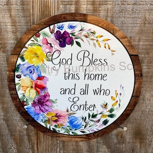 God bless this home  sign wreath sign wreath attachment wreath supplies craft supplies metal sign wreath