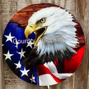 Eagle sign wreath sign wreath attachment wreath supplies craft supplies metal sign wreath