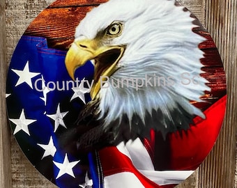 Eagle sign wreath sign wreath attachment wreath supplies craft supplies metal sign wreath