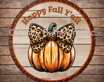 Happy fall yall farmhouse decor wreath sign wreath attachment wreath supplies craft supplies metal sign wreath