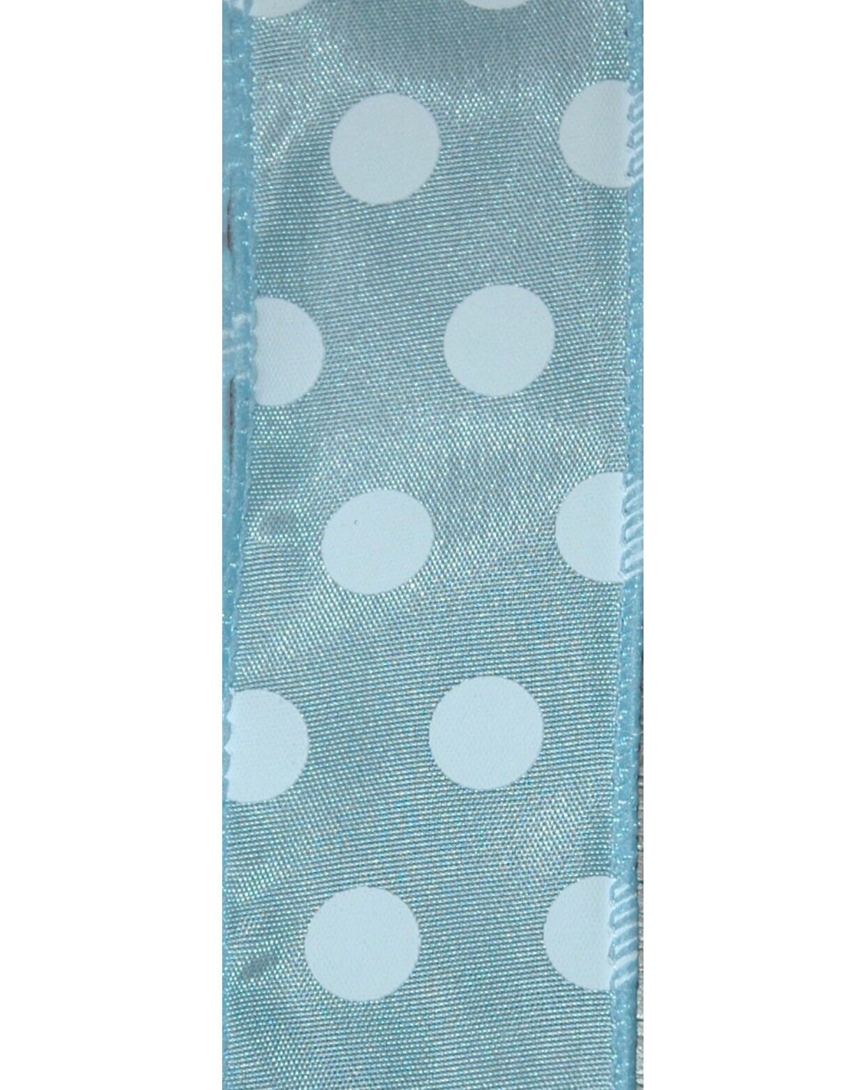 Blueberry Polka Dot Burlap Ribbon - 2.5 Inch X 5 Yards, Wire-Edged For Bows, Spring & Summer Decor